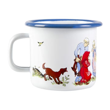 Tazza smaltata 2,5 dl "La famiglia di Emil" - Bianco - Muurla