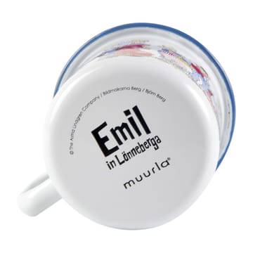 Tazza smaltata 2,5 dl "La famiglia di Emil" - Bianco - Muurla