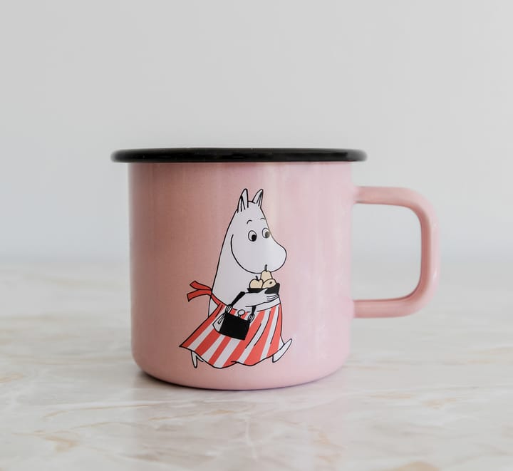 Tazza smaltata Mamma Moomin, 37 cl, Rosa