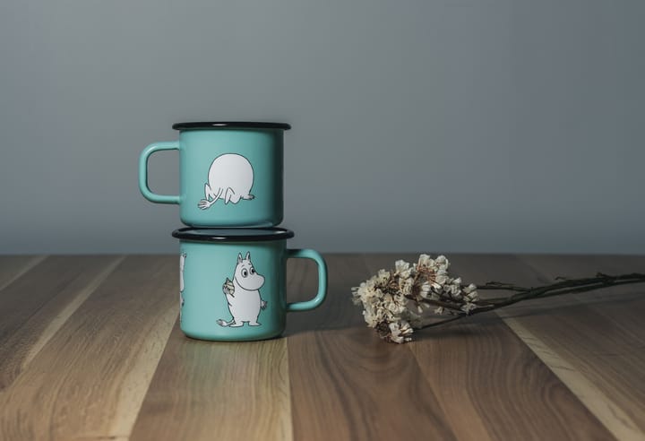 Tazza smaltata Moomin Retro 37 cl, Menta Muurla