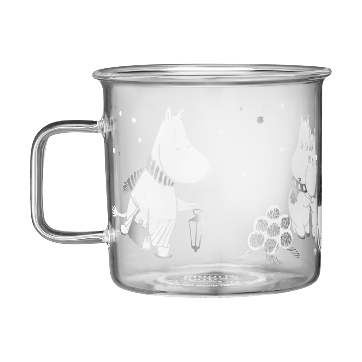 Tazza vetro Moomin 35 cl, Let it snow Muurla