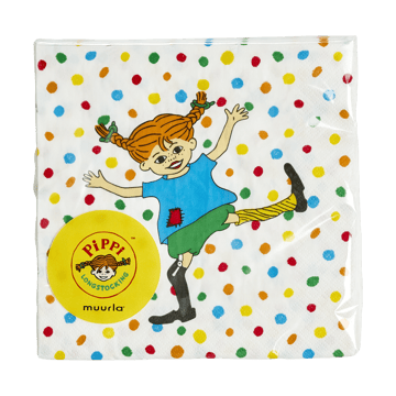 Tovaglioli Pippi 33x33 cm confezione da 20 - Salterello - Muurla