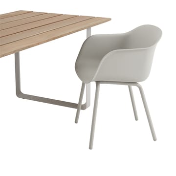 70/70 Tavolo da pranzo outdoor 225x90 cm con struttura in acciaio grigio - undefined - Muuto