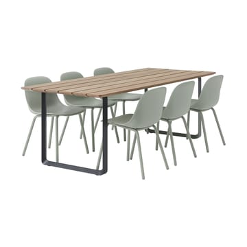 70/70 Tavolo da pranzo outdoor 225x90 cm con struttura in acciaio nero - undefined - Muuto