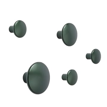 Appendiabiti The Dots metallo 2,7 cm - verde scuro - Muuto