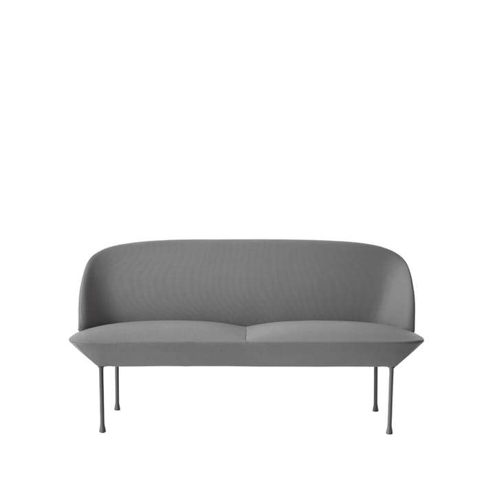 Divano Oslo a 2 posti, Steelcut 160-Light grey Muuto