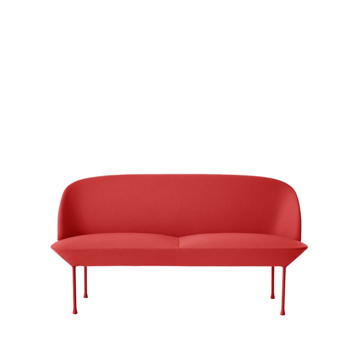 Divano Oslo a 2 posti, Steelcut 660-Dark red Muuto