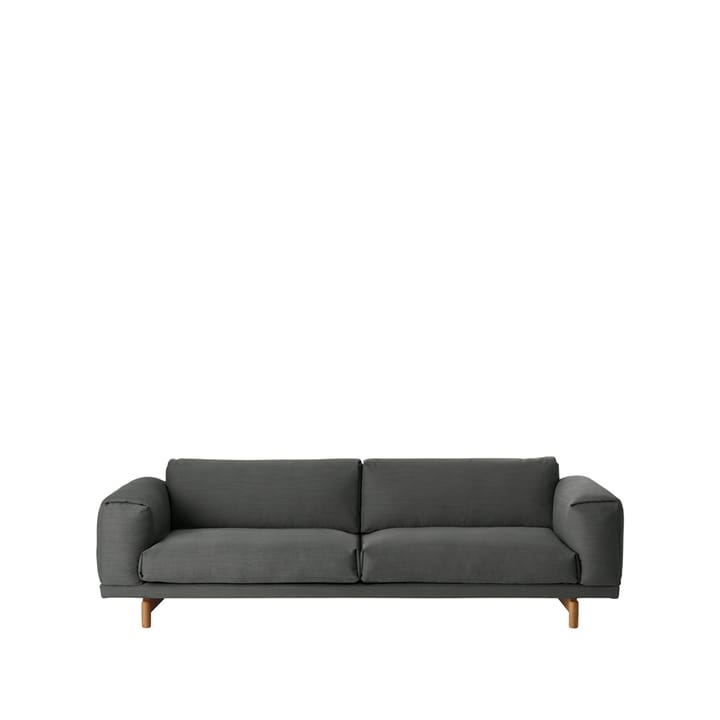 Divano Rest - 3-posti-remix 163 gambe grey-oak - Muuto