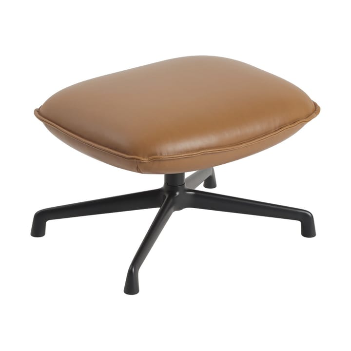 Ottomana Doze swivel base - Refine leather cognac-black - Muuto