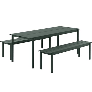 Panchina Linear Steel 170x34 cm - Dark green - Muuto