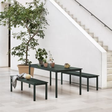 Panchina Linear Steel 170x34 cm - Dark green - Muuto