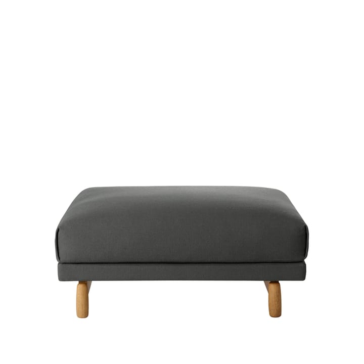 Poggiapiedi Pouf rest - Nero remix 163, rovere - Muuto