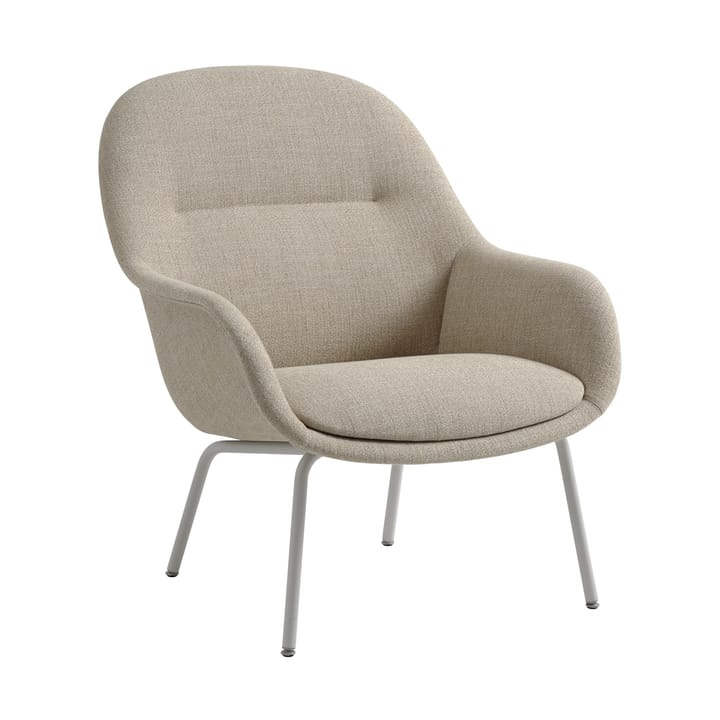 Poltrona Fiber Lounge con gambe in acciaio - Ecriture 240-grigio - Muuto