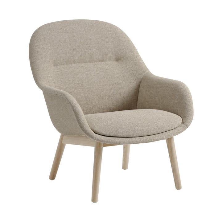 Poltrona Fiber Lounge con gambe in rovere - Ecriture 240-grigio - Muuto