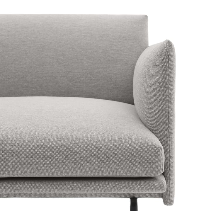 Poltrona in tessuto Outline Chair, Clay 12, nero Muuto