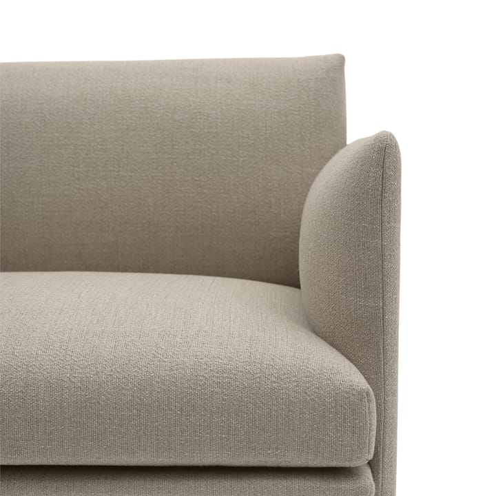 Poltrona in tessuto Outline Chair, Ecriture 240, alluminio lucidato Muuto