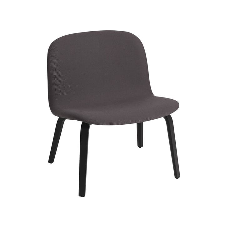 Poltrona lounge imbottita Visu - Twill weave 160, nero - Muuto