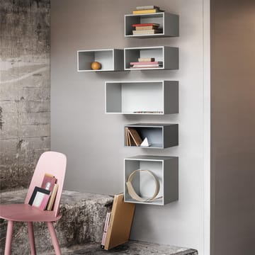 Scaffalatura Mini Stacked 2.0, grande - grigio chiaro - Muuto