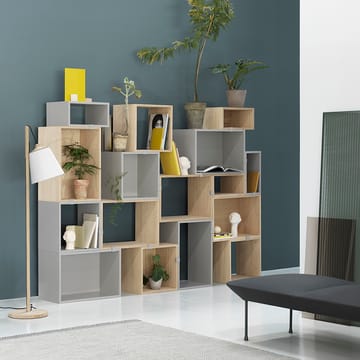 Scaffalatura Stacked 2.0 aperta, grande - grigio chiaro - Muuto