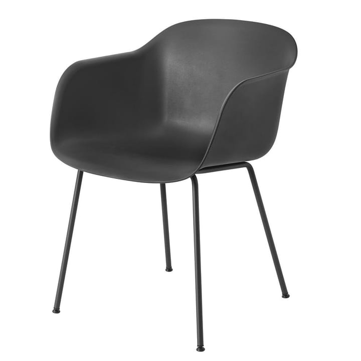 Sedia con braccioli Fiber Chair - Antracite nero (plastica) - Muuto