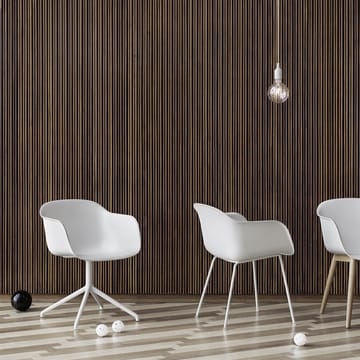 Sedia con braccioli Fiber Chair - Bianco naturale (plastica) - Muuto