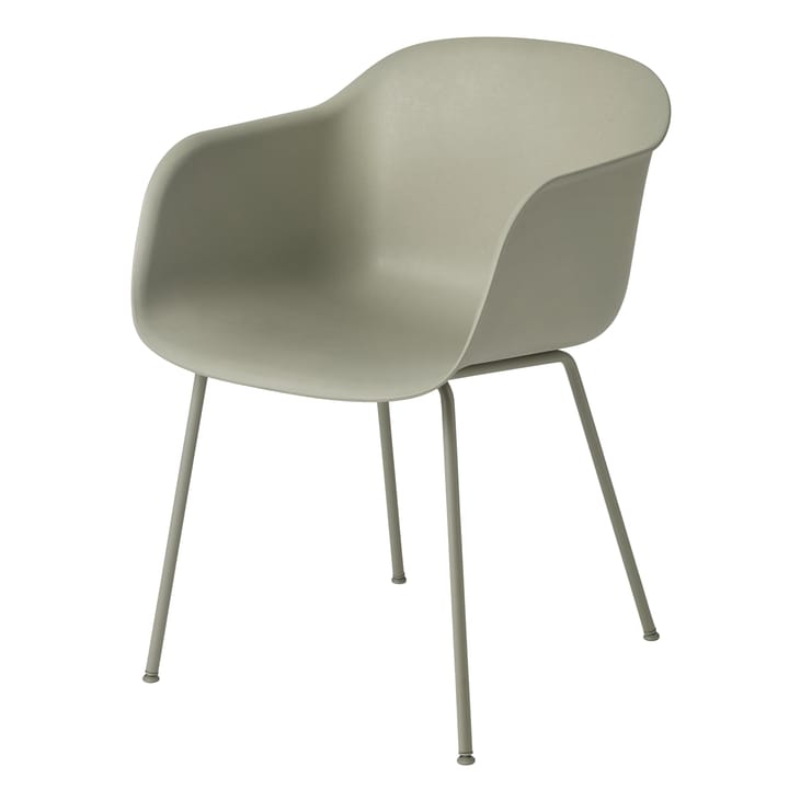 Sedia con braccioli Fiber Chair - Verde polvere, verde (plastica) - Muuto