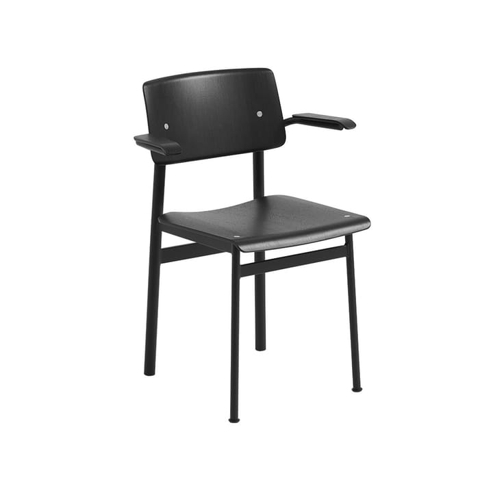 Sedia con braccioli Loft - nero, nero - Muuto