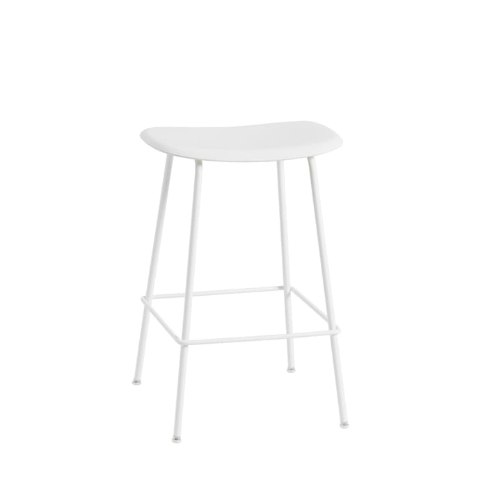 Sedia da bar Fiber Tube 65 cm - Bianco - Muuto