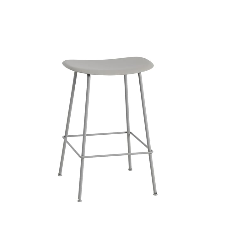 Sedia da bar Fiber Tube 65 cm - Grey-Grey - Muuto