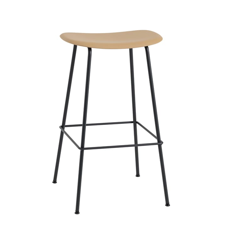 Sedia da bar Fiber Tube 75 cm - Ochre-Black - Muuto