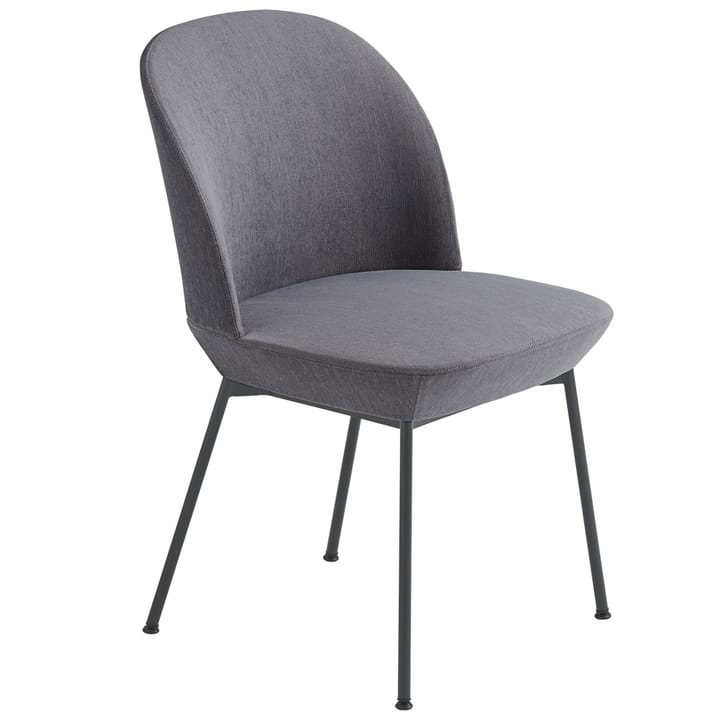 Sedia da pranzo Oslo con gambe nere - Still 161, nero antracite - Muuto