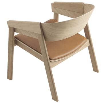 Sedia da salotto Cover - Pelle lavorata con metodo Refine, cognac-rovere - Muuto