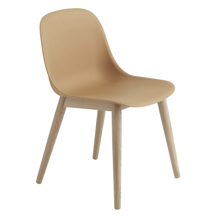 Sedia Fiber con gambe in legno  - Ocra-rovere - Muuto