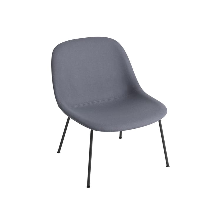 Sedia Fiber Lounge con gambe in acciaio, Divina 154-Black Muuto