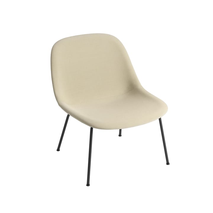 Sedia Fiber Lounge con gambe in acciaio, Tessuto Steelcut Trio 236-Anthracite Muuto