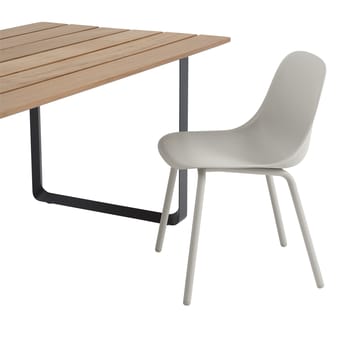 Sedia Fiber Outdoor con gambe in acciaio - Grigio - Muuto