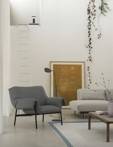 Sedia lounge Wrap - Sabi 151, nero - Muuto