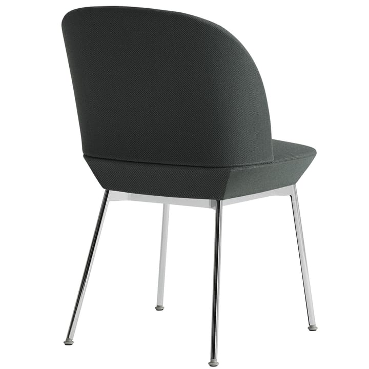 Sedia Oslo con gambe cromate, Twill Weave 990 Muuto