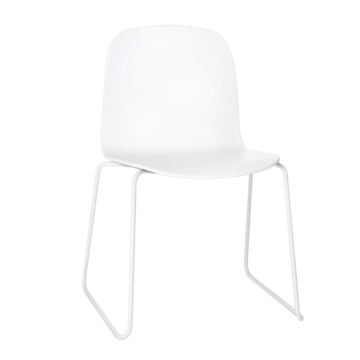 Sedia Visu con seduta a slitta - Bianco, bianco - Muuto