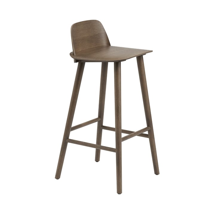 Sgabello da bar Nerd 65 Cm - Mordente marrone scuro - Muuto