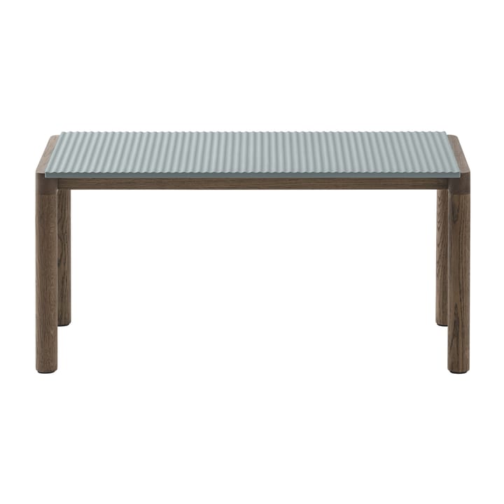 Tavolino da caffè Couple 1 Wavy 40x84x40 cm, Pale blue-dark oiled oak Muuto