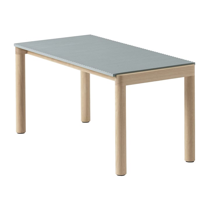 Tavolino da caffè Couple 1 Wavy 40x84x40 cm - Pale blue-oak - Muuto