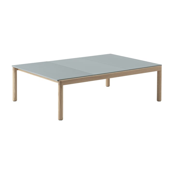 Tavolino da caffè Couple 2 Plain-1 Wavy 120x84x35 cm, Pale blue-oak Muuto