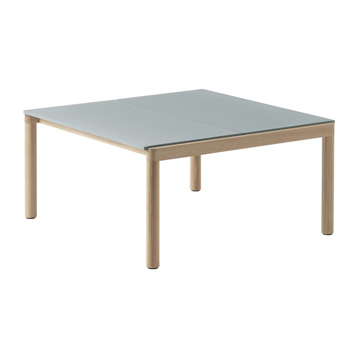 Tavolino da caffè Couple 2 Plain 80x84x40 cm, Pale blue-oak Muuto