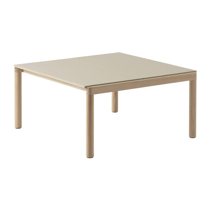 Tavolino da caffè Couple 2 Plain 80x84x40 cm, Sand-oak Muuto