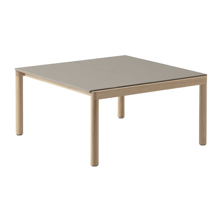 Tavolino da caffè Couple 2 Plain 80x84x40 cm, Taupe-oak Muuto