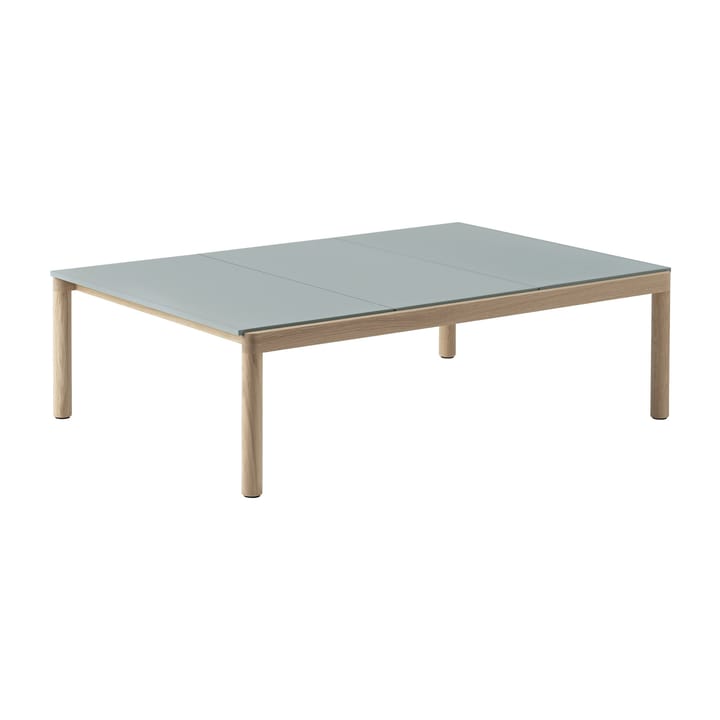 Tavolino da caffè Couple 3 Plain 120x84x35 cm, Pale blue-oak Muuto