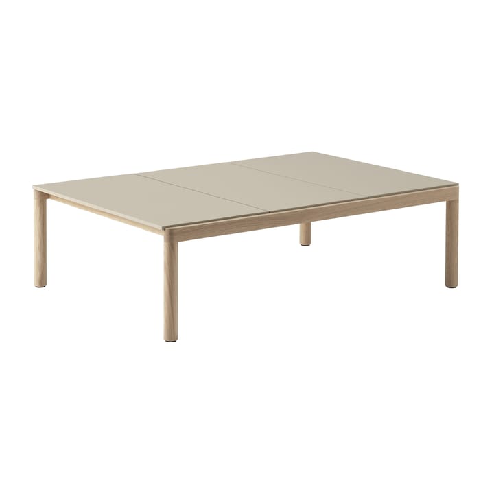 Tavolino da caffè Couple 3 Plain 120x84x35 cm, Sand-oak Muuto