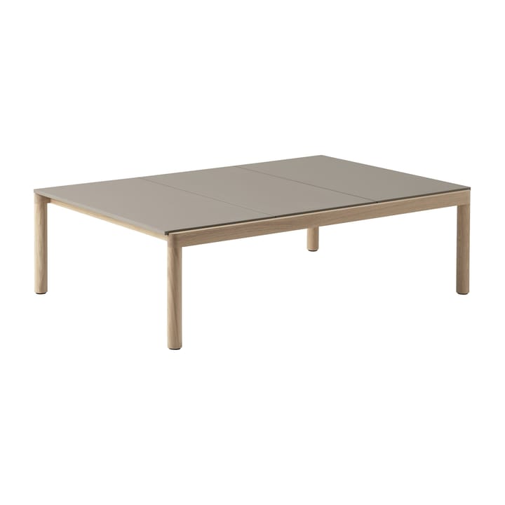 Tavolino da caffè Couple 3 Plain 120x84x35 cm - Taupe-oak - Muuto