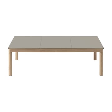 Tavolino da caffè Couple 3 Plain 120x84x35 cm - Taupe-oak - Muuto